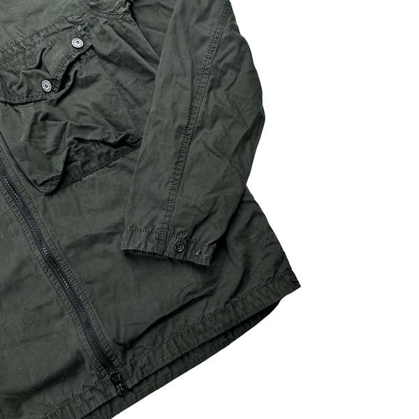 Stone Island 2021 Khaki Green Cotton Overshirt - Medium