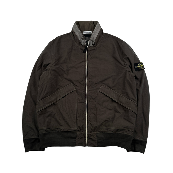 Stone Island 2011  Brown Reps Nylon-R Zipped Bomber Jacket - XXL