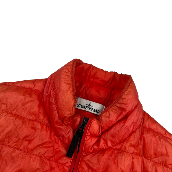 Stone Island Red Garment Dyed Puffer Jacket - Large