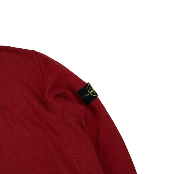 Stone Island Red Cotton High Neck Pullover - XL
