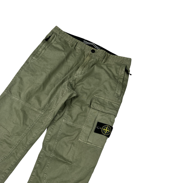 Stone Island 2017 Green Skinny Fit Cargo Trousers - 34"