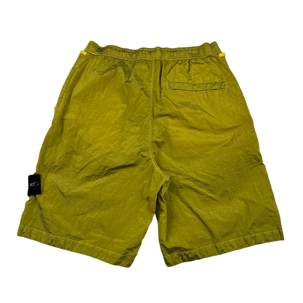 Stone Island 2023 Yellow Nylon Metal Econyl Shorts - Medium