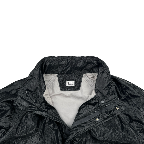 CP Company Black Garment Dyed Nylon Kan D Shell Jacket - Small