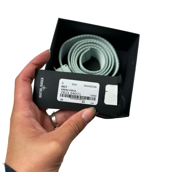 Stone Island Baby Blue Buckled Belt