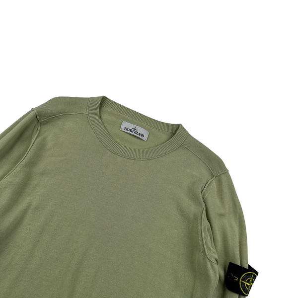 Stone Island 2022 Pale Green Soft Knit Jumper - Small