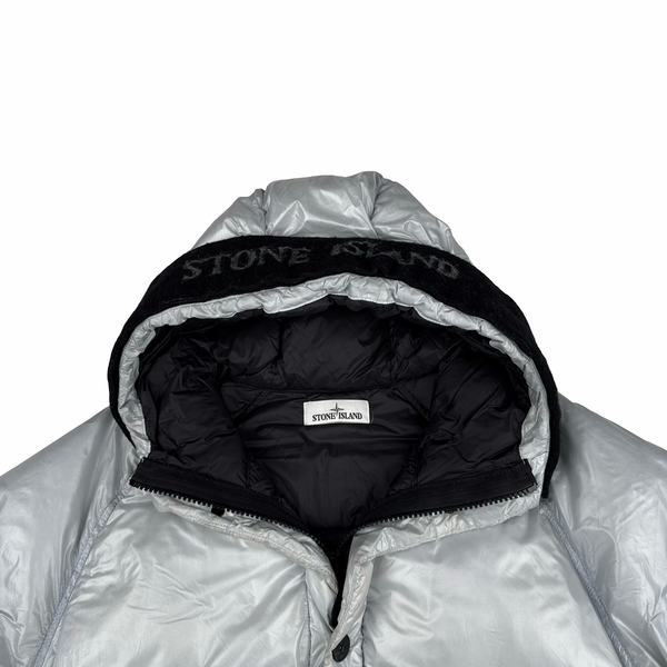 Stone Island 2018 White Pertex Quantum Y Down Long Puffer - Large