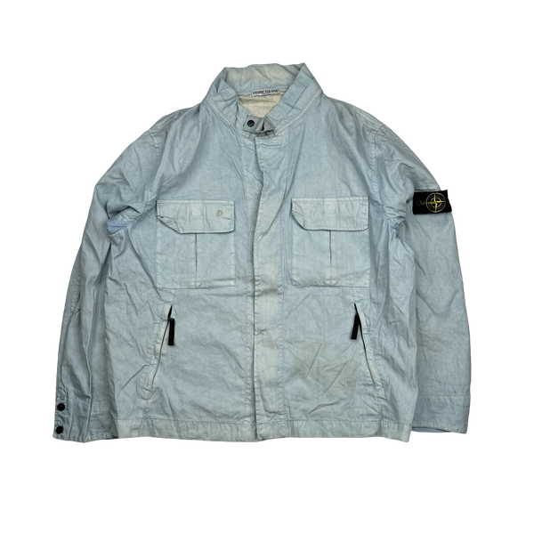 Stone Island 2005 Vintage Blue Lino Flax Jacket - XXL