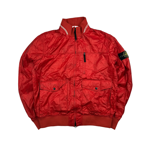 Stone Island 2013 Red Micro Rip Stop Tyveck Shield Jacket - XXL
