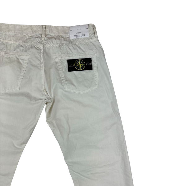Stone Island 2017 White Slim Fit Trousers - 33"