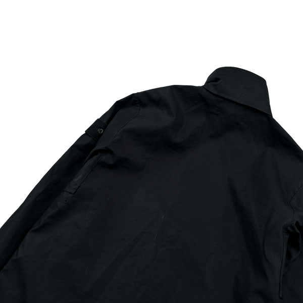 Stone Island 2022 Mac Supima 2L Black Ghost Piece Cotton Jacket - Small
