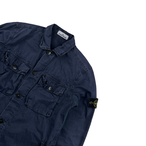 Stone Island 2016 Navy Cotton Overshirt - Medium