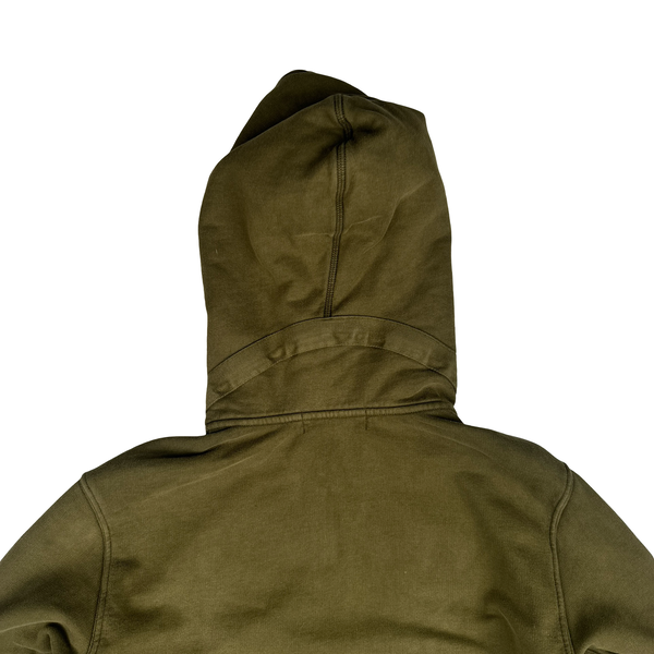 Stone Island 2016 Khaki Zipped Cotton Hoodie - Large