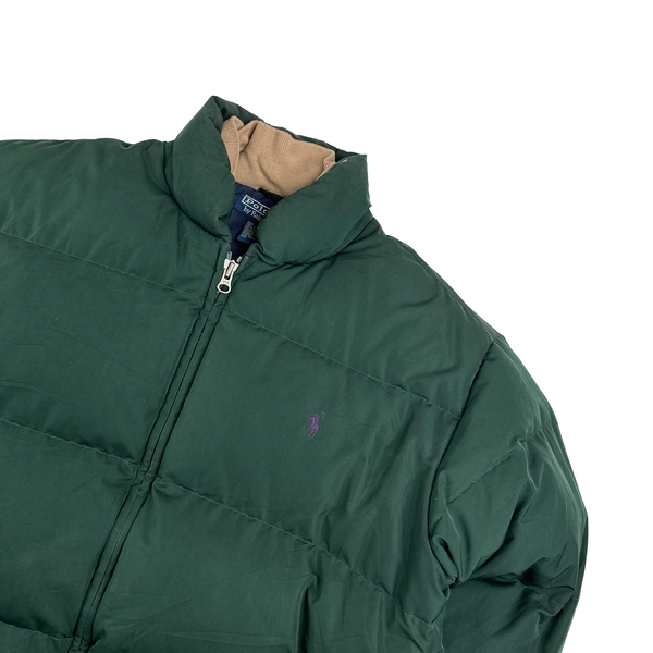Ralph Lauren Forest Green Down Filled Puffer Jacket - Large