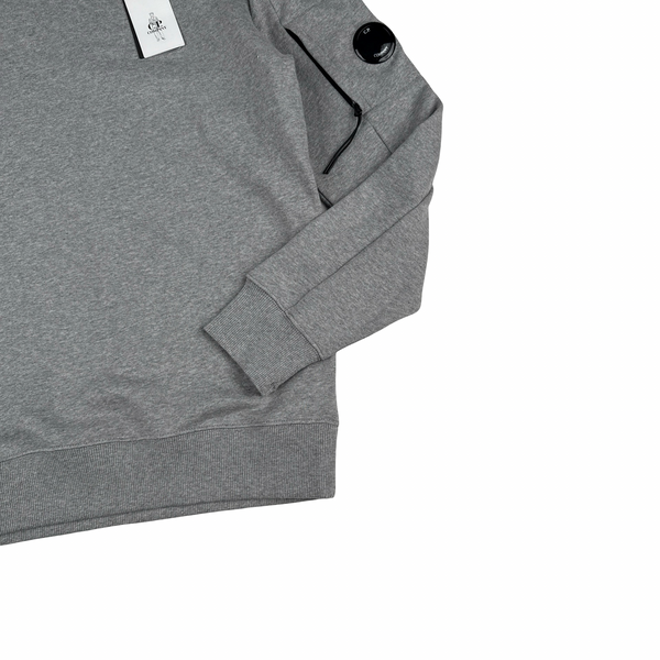 CP Company Grey Cotton Lens Viewer Crewneck - Medium