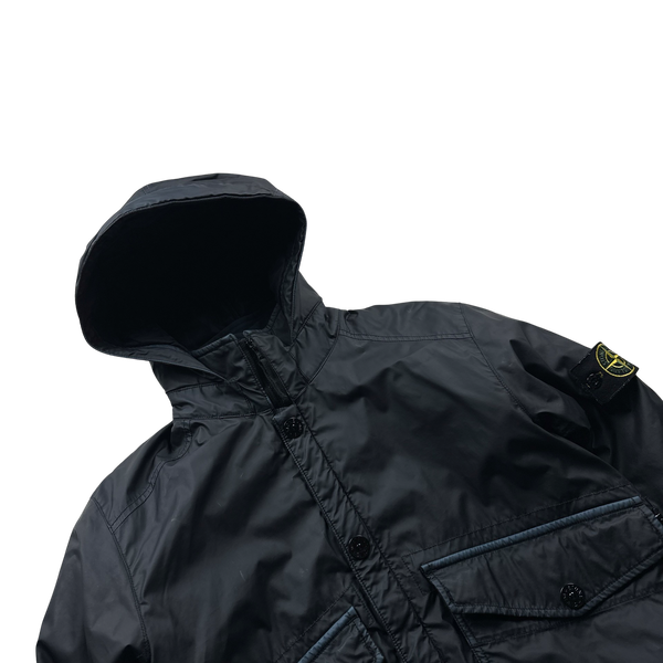 Stone Island 2015 Blue Mussola Gommata Quilted Jacket - Small