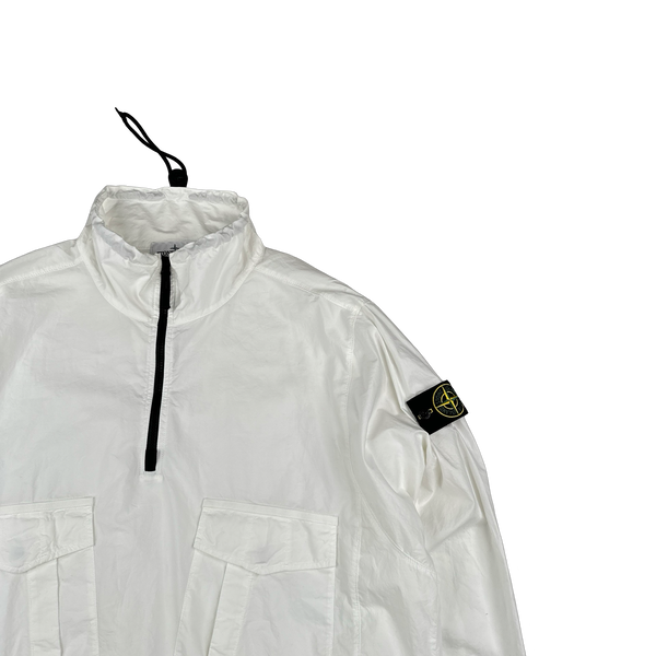 Stone Island 2023 White Cotton Smock Overshirt - XL