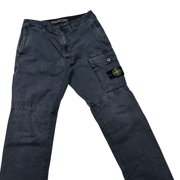 Stone Island Grey Cargo Slim Fit Cargo Trousers - 30"