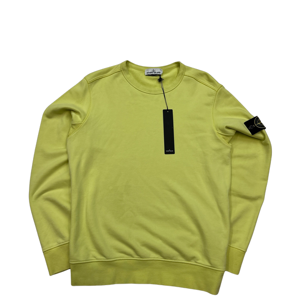 Stone Island Yellow Crewneck Sweatshirt - Medium