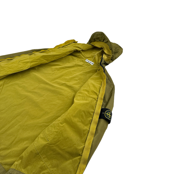 Stone Island 2005 Yellow Velvet Lined Shimmer Jacket - Large