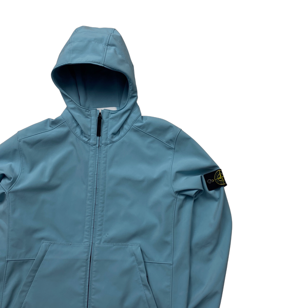 Stone Island 2017 Baby Blue Light Soft Shell R Jacket - Medium