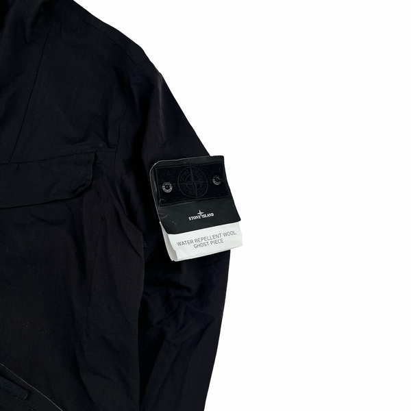 Stone Island 2016 Black Ghost Piece Water Repellent Wool Jacket - XL