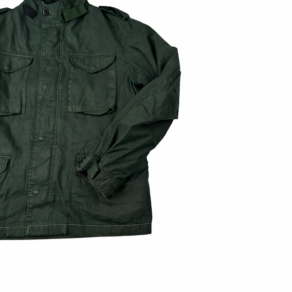 Stone Island 2005 Green Shoulder Badge Lino Flax Dutch Rope Jacket - Large