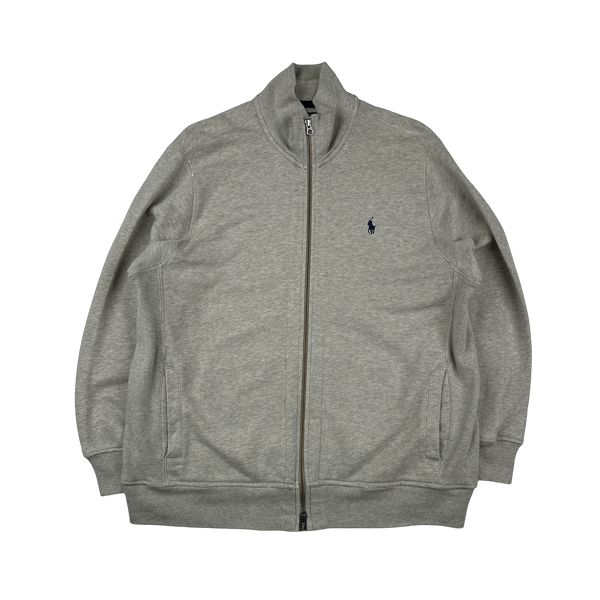 Ralph Lauren Grey Cotton Zipped Track Jacket - Large
