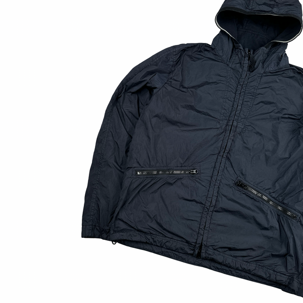 Stone Island Navy Garment Dyed Crinkle Reps NY Jacket - Large