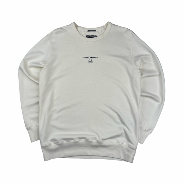 Cp Company X Empori Armani Logo Crewneck Jumper - Large