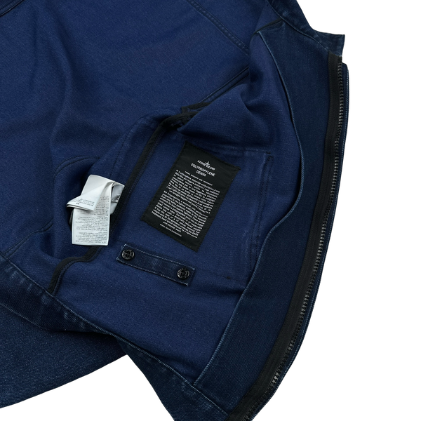 Stone Island 2016 Polypropylene Denim Zipped High Neck Jacket - Medium