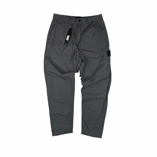 Stone Island 2019 Grey Shadow Project Enzyme Treated Trousers - Medium