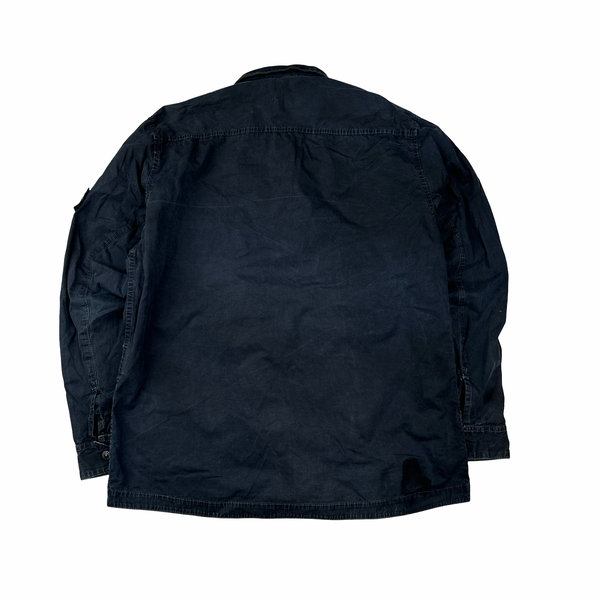 Stone Island 2016 Navy Garment Dyed Overshirt - XXL