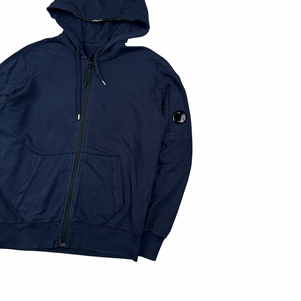 CP Company Navy Cotton Zipped Lens Viewer - Medium