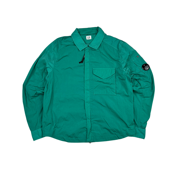 CP Company Green Lens Viewer Chrome R Zipped Overshirt - Large