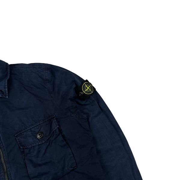 Stone Island 2020 Navy Cotton Overshirt - Large