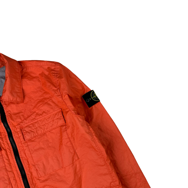 Stone Island 2022 Coral Membrana Light Zipped Overshirt - Large