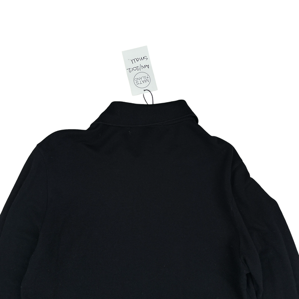 Stone Island 2012 Black Cotton 30th Anniversary Long Sleeve Polo Shirt - Small