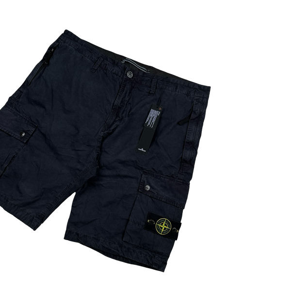 Stone Island 2023 Black Slim Bermuda Cotton Shorts - 36"