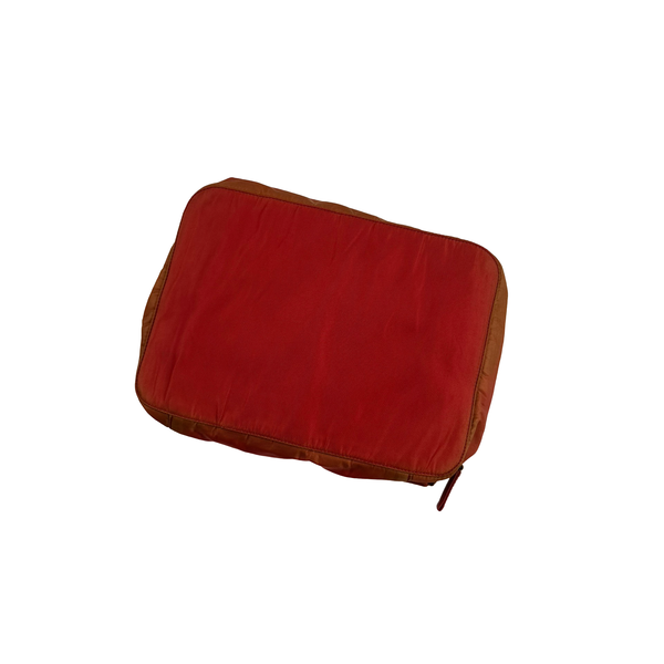 Prada Red Dye Nylon Multi 80’s Pocket Wash Bag