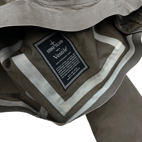 Stone Island 2005 Beige Cotton Ventile Dual Layer Field Jacket - Large