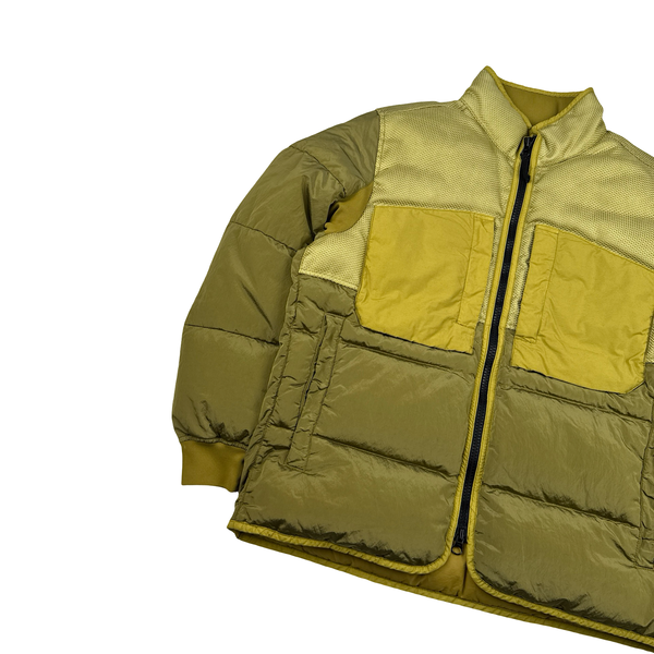 Stone Island 2021 Yellow Panama 6/3 HT Nylon Mix Fabrics Down- TC Puffer - Medium