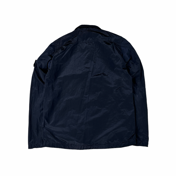 Stone Island 2017 Navy Nylon Metal Shimmer Overshirt - Medium
