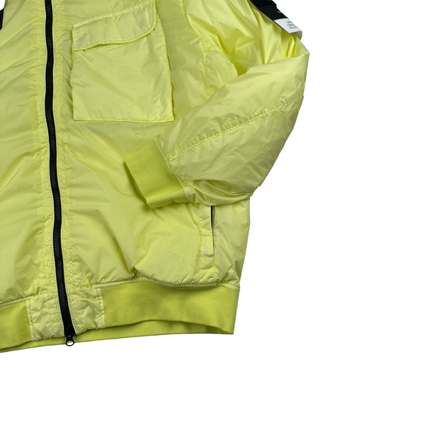 Stone Island 2022 Neon Yellow Crinkle Primaloft Lined Jacket - XL