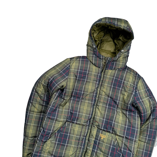 Barbour Beacon Reversible Checked Print Hooded Puffer Jacket - Small