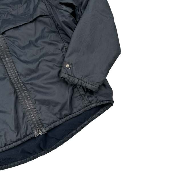 Stone Island 2000 Black Vintage Fleece Lined Nylon Jacket - Medium