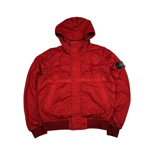 Stone Island 2014 Red Membrana TC Hooded Jacket - Medium