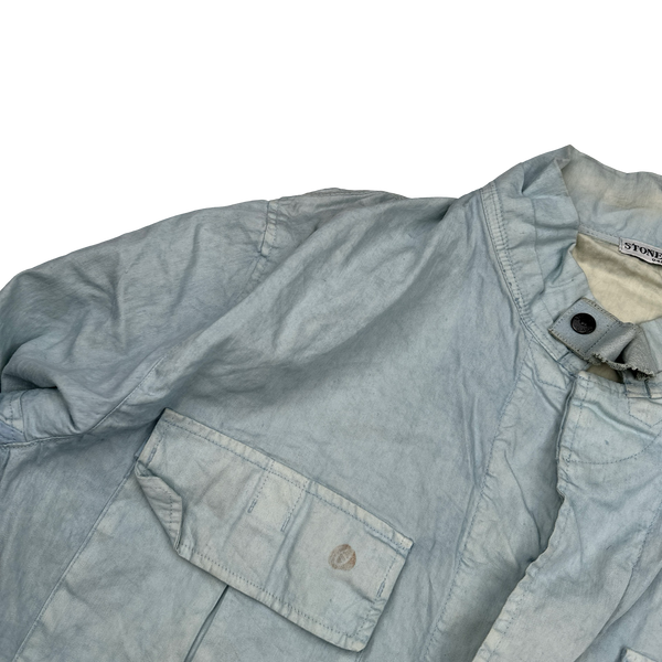 Stone Island 2005 Vintage Blue Lino Flax Jacket - XXL