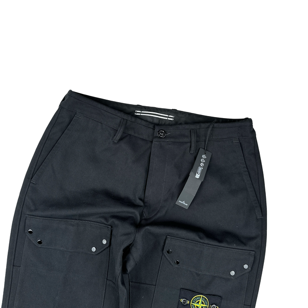 Stone Island 2024 Black RE Fit Cargo Trousers - 30”