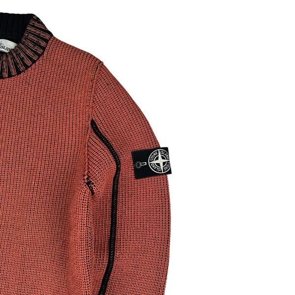 Stone Island 2017 Red Heat Reactive Ice Knit Crewneck Jumper - Large