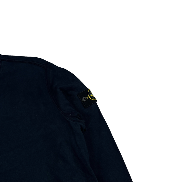 Stone Island Navy Cotton Crewneck Sweatshirt - Medium